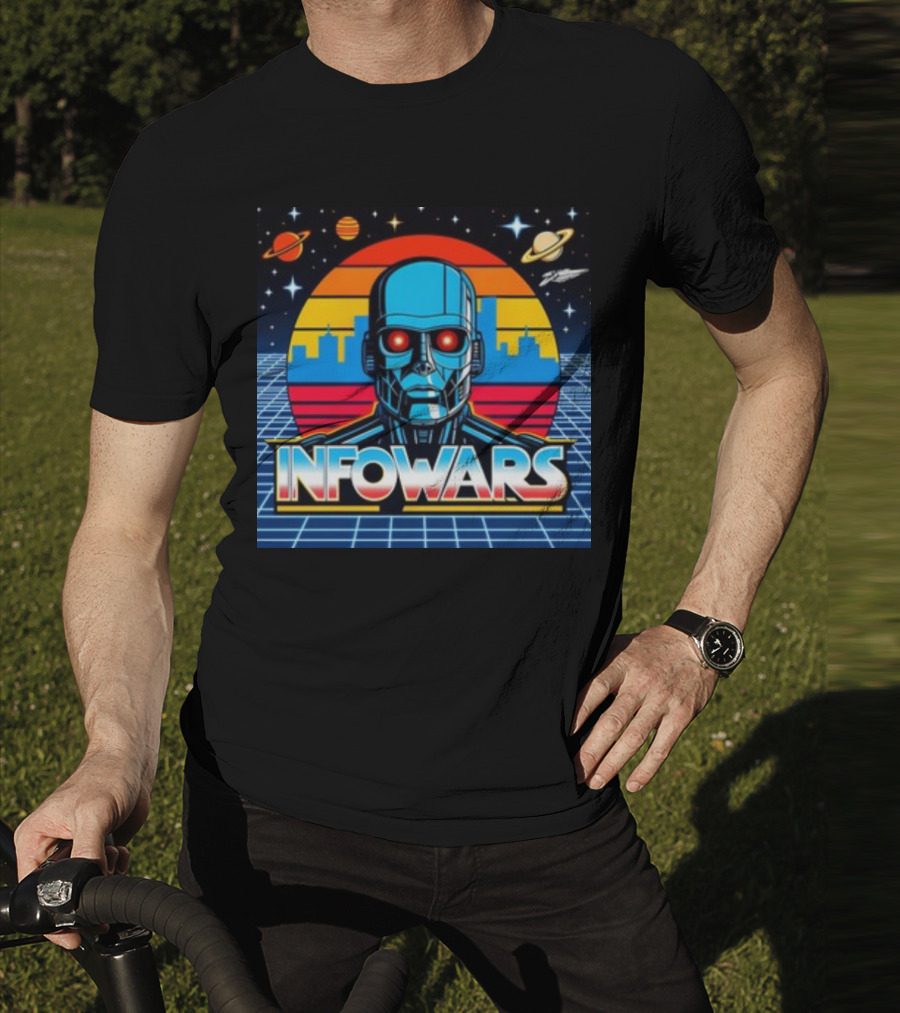 Infowars Skynet Retro Futuristic Robot T-Shirt