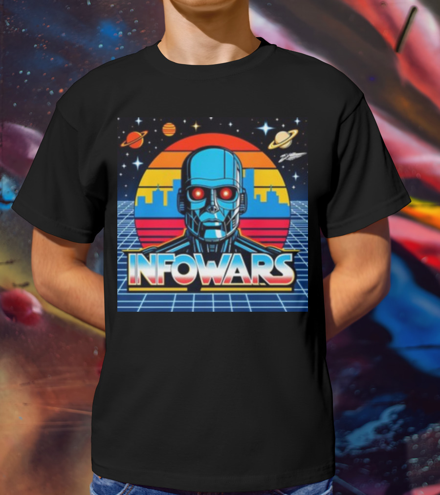 Infowars Skynet Retro Futuristic Robot T-Shirt
