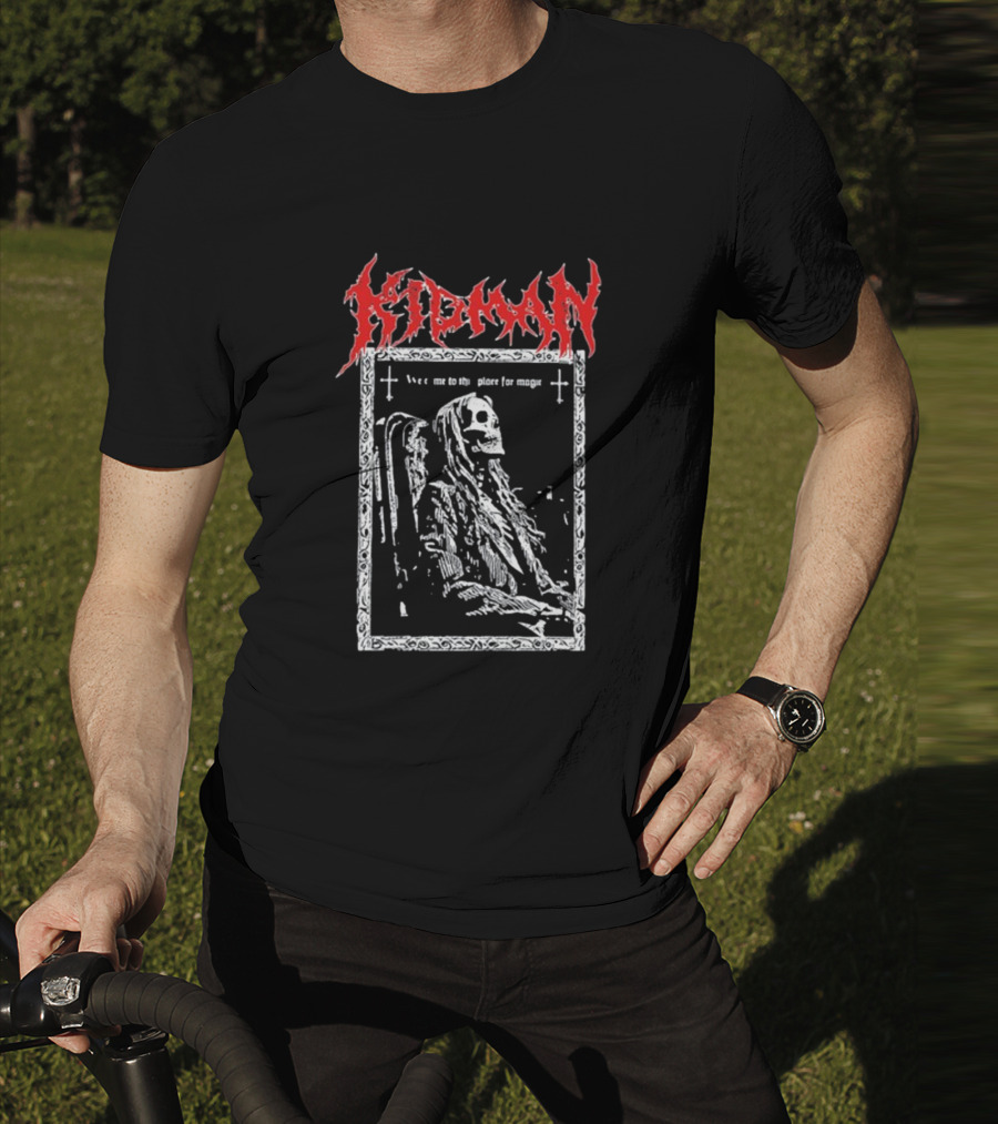 Kidman We Come To This Place For Magic Death Metal Skeleton Chair T-Shirt