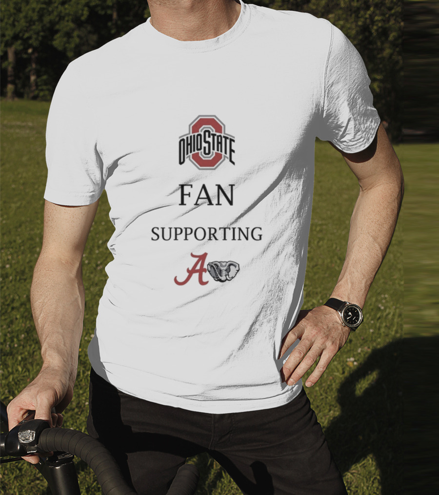 Ohio State Fan Supporting Alabama Crimson Tide T-Shirt