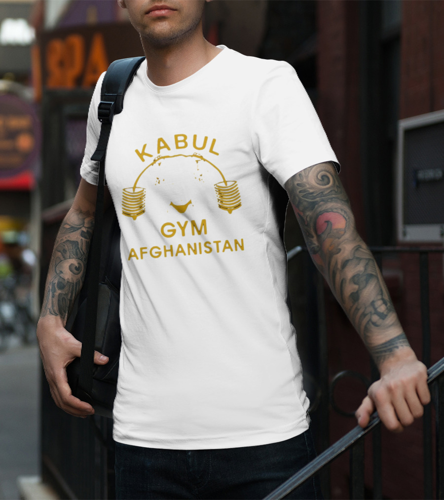 Kabul Gym Afghanistan Weights Icon Lord Miles Wearing T-Shirt