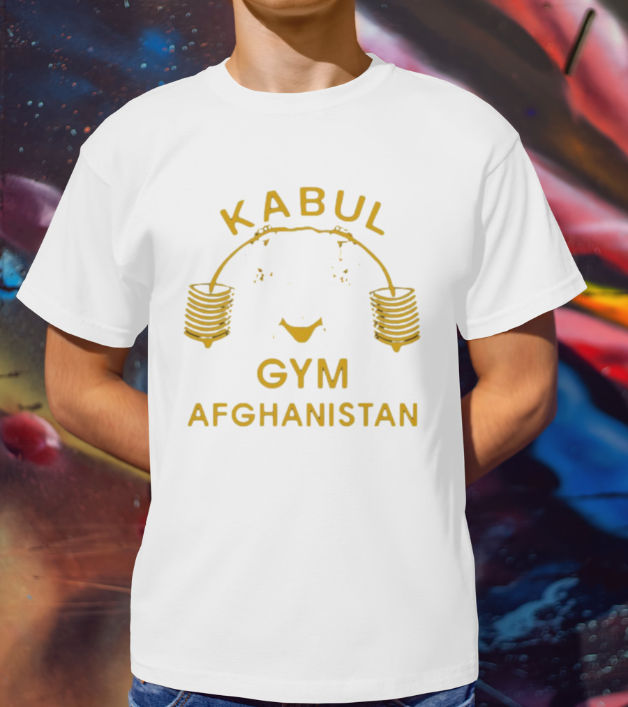 Kabul Gym Afghanistan Weights Icon Lord Miles Wearing T-Shirt