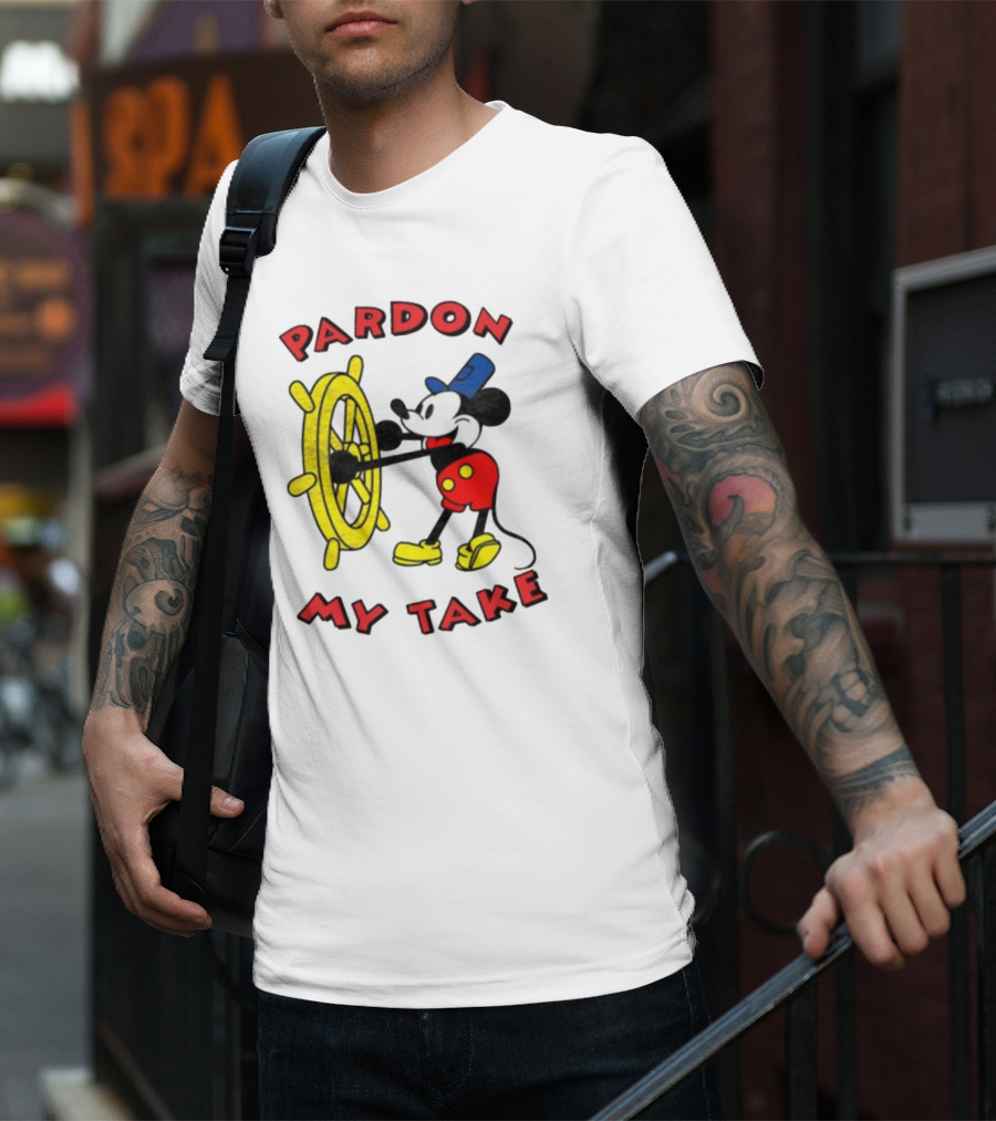Pardon My Take Steamboat Wheel Mickey T-Shirt