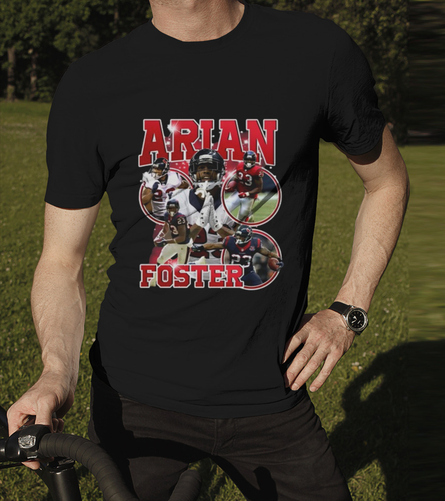 Macrodosing Arian Foster Football Collage T-Shirt