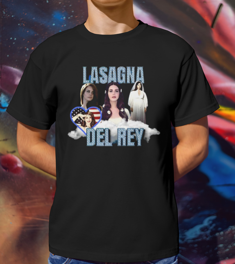 Lasagna Del Rey American Heart Cloud T-Shirt
