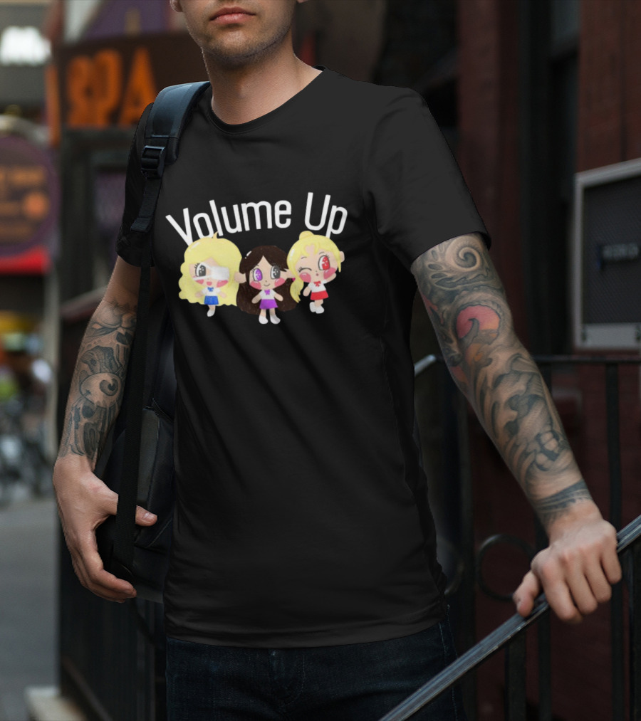 Volume Up Cute Cartoon Trio T-Shirt