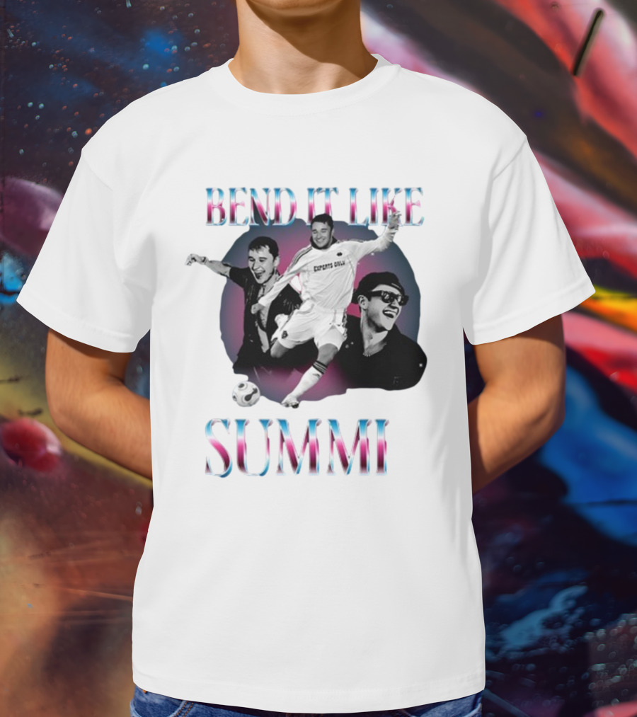 Bend It Like Summit Soccer Player Energetic Expression T-Shirt
