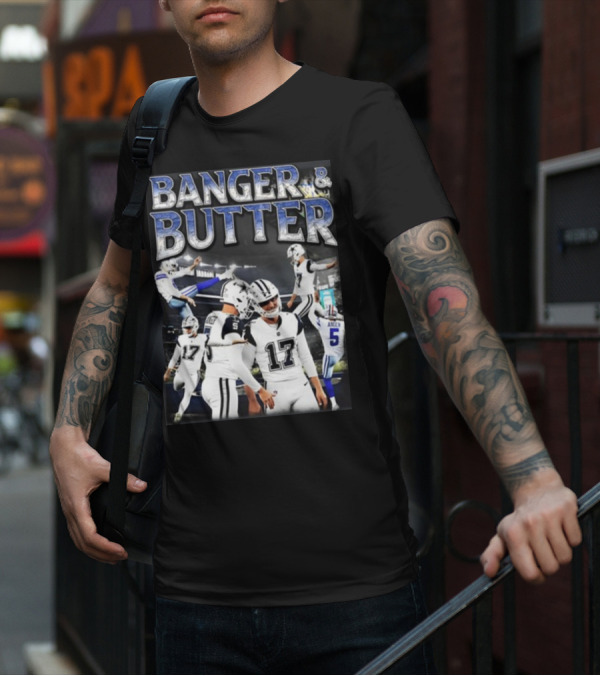 Banger And Butter Football Action With 17 And 5 T-Shirt