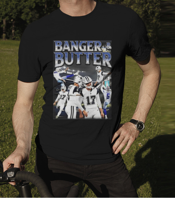 Banger And Butter Football Action With 17 And 5 T-Shirt