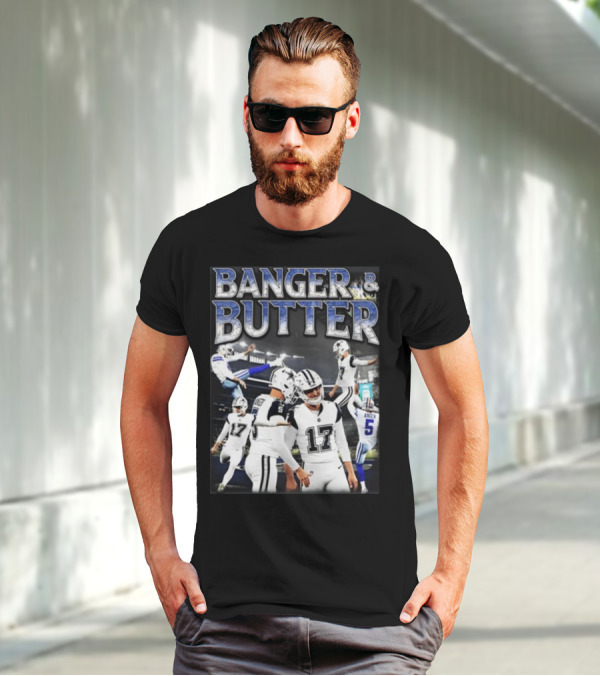 Banger And Butter Football Action With 17 And 5 T-Shirt