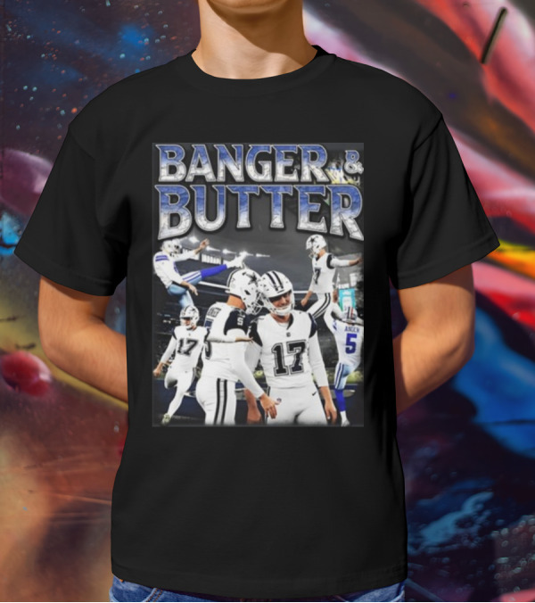 Banger And Butter Football Action With 17 And 5 T-Shirt