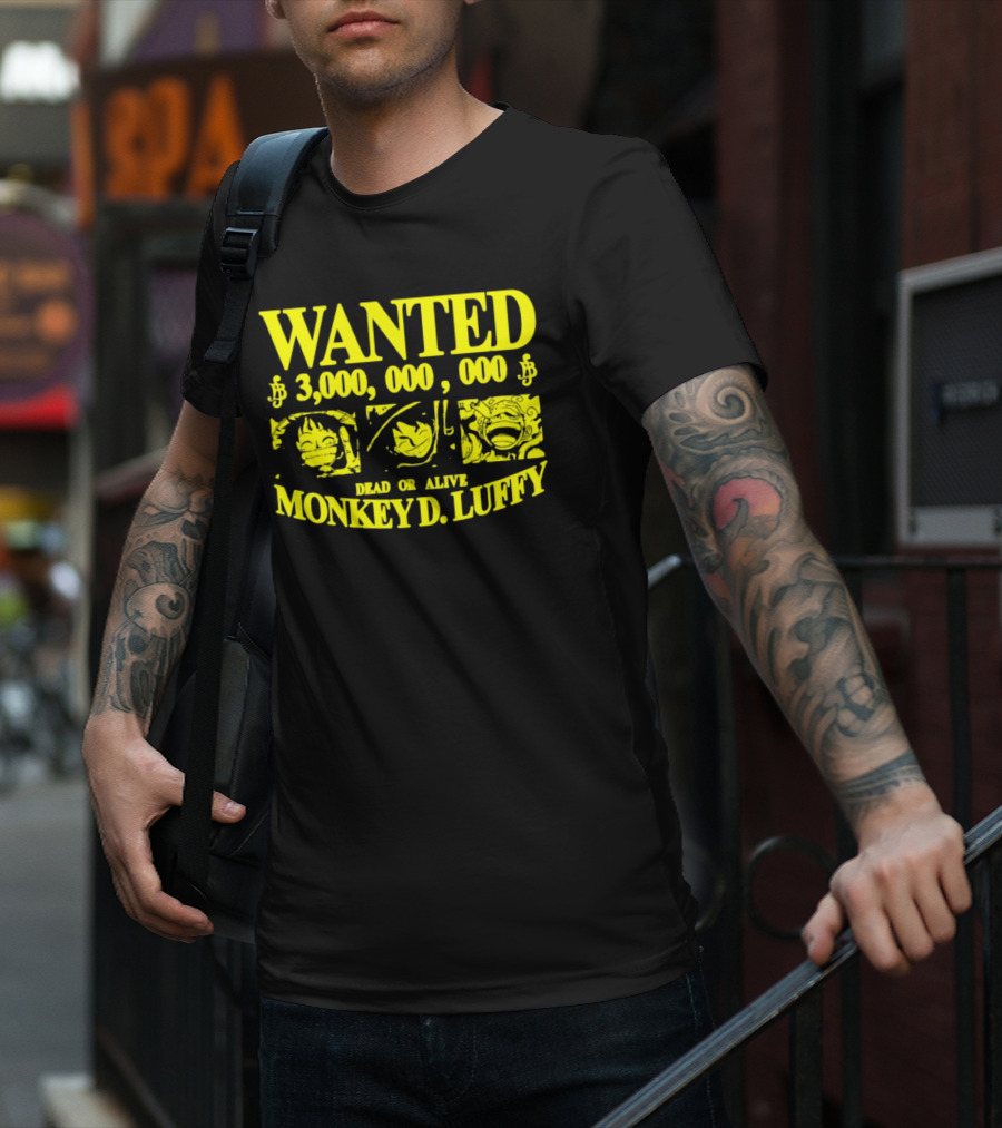 WANTED 3,000,000,000 MONKEY D. LUFFY STRAWHAT PIRATE T-Shirt