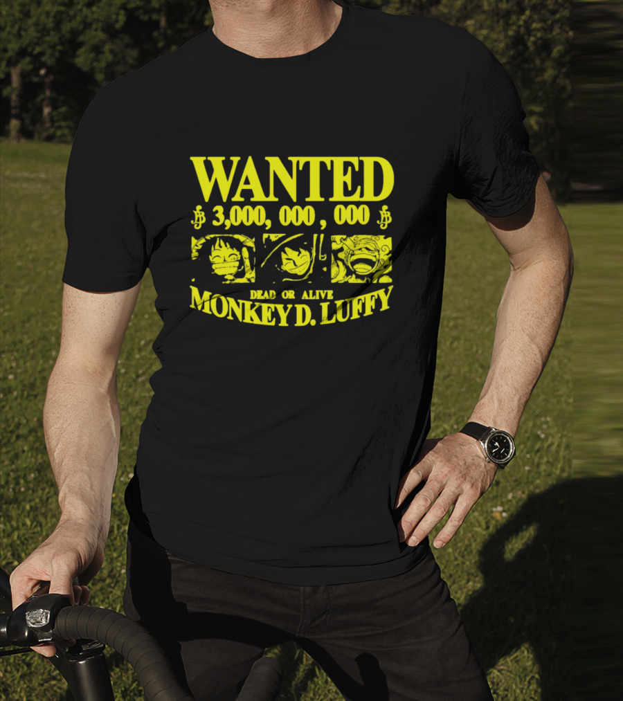 WANTED 3,000,000,000 MONKEY D. LUFFY STRAWHAT PIRATE T-Shirt