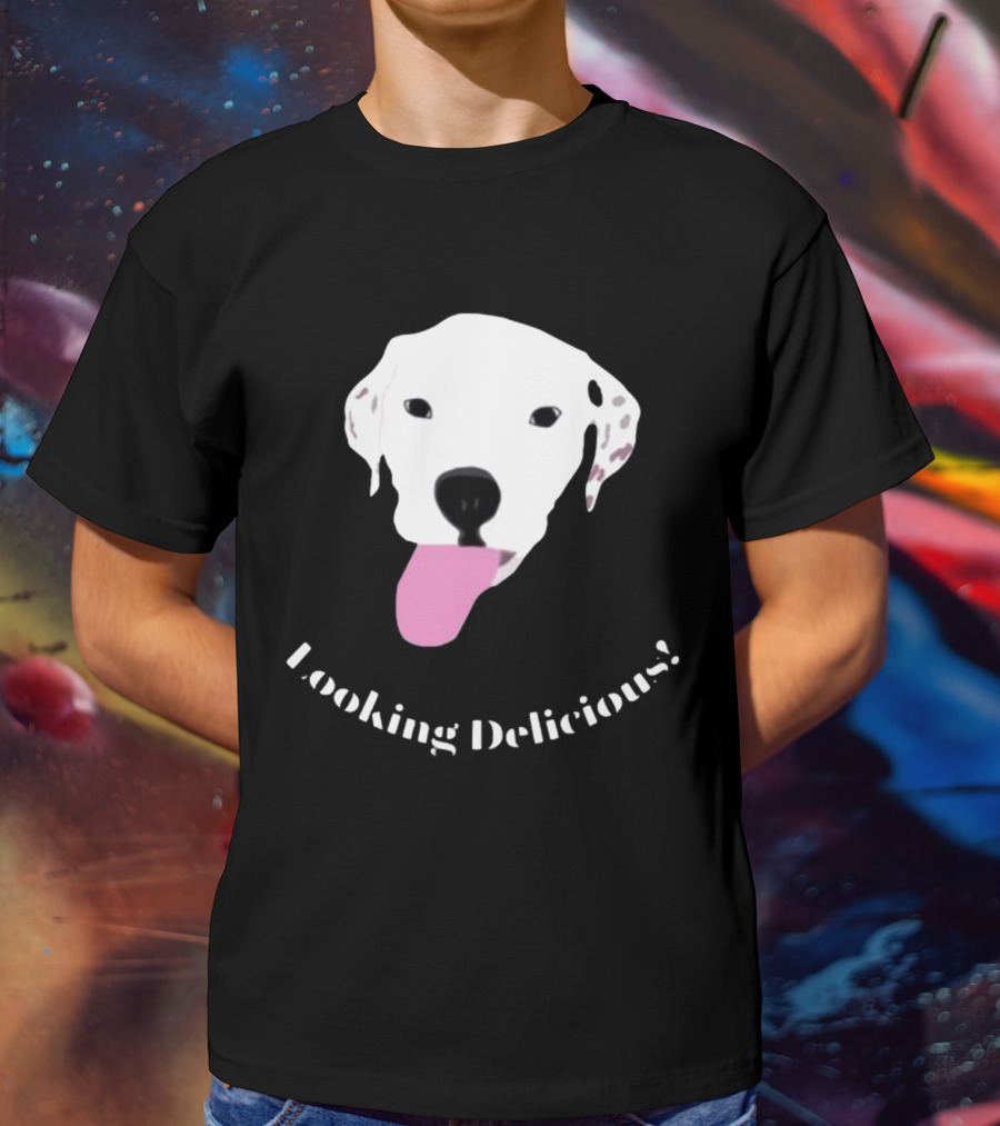 Looking Delicious Remi Dog Illustration With Pink Tongue T-Shirt