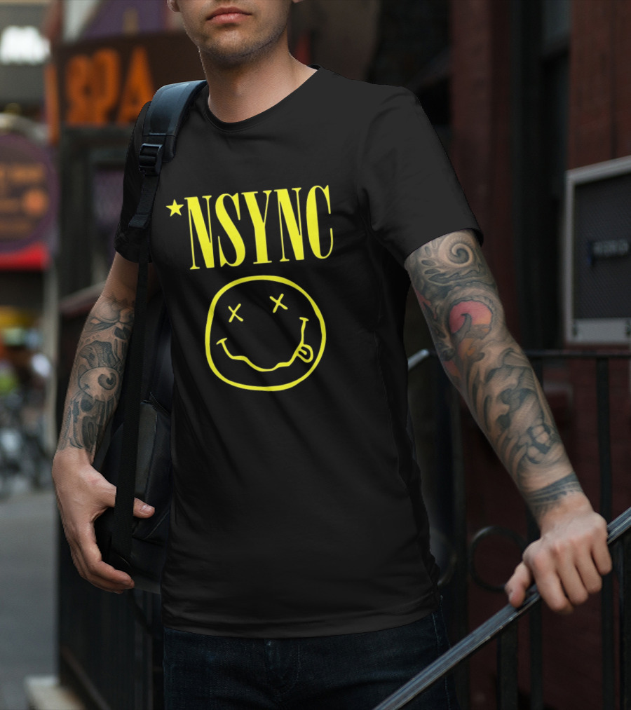 NSYNC Smiley Face Crossover T-Shirt