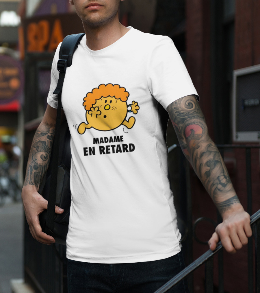Madame En Retard Character With Orange Hair And Running Pose T-Shirt