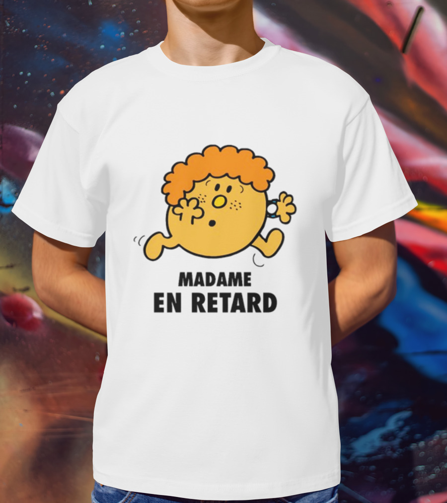 Madame En Retard Character With Orange Hair And Running Pose T-Shirt