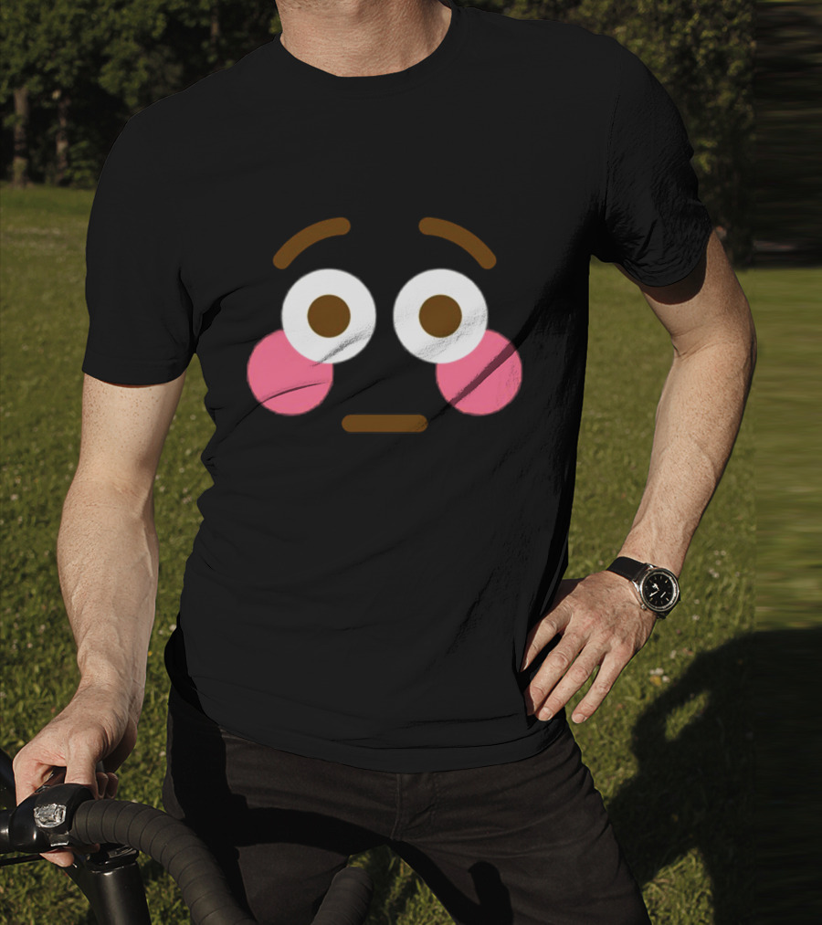 Flushed Face Blushing Emoticon Expression T-Shirt