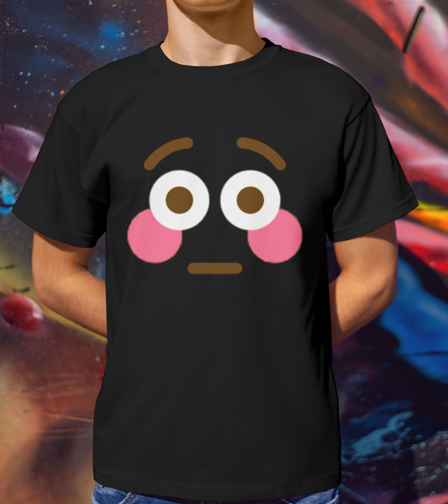Flushed Face Blushing Emoticon Expression T-Shirt