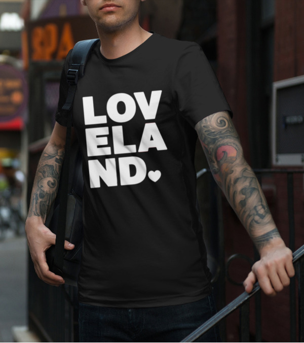 Cincyshirts Loveland White Ink Heart T-Shirt