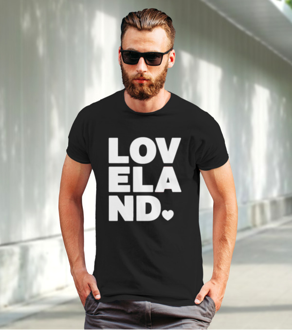 Cincyshirts Loveland White Ink Heart T-Shirt
