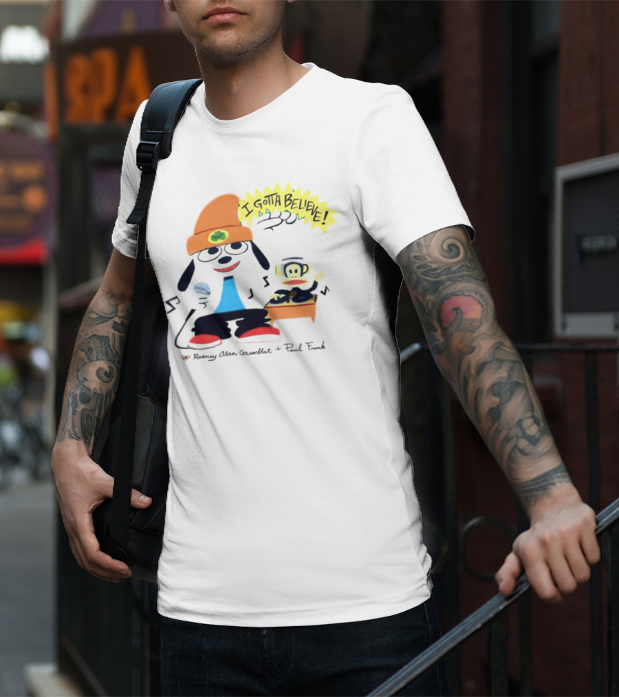 Parappa The Rapper I Gotta Believe Rodney Alan Greenblat Paul Frank Collaboration With Julius The Monkey T-Shirt