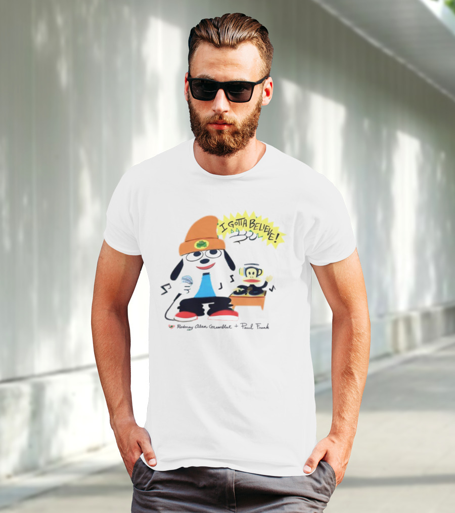Parappa The Rapper I Gotta Believe Rodney Alan Greenblat Paul Frank Collaboration With Julius The Monkey T-Shirt