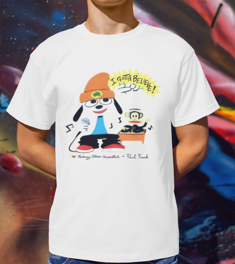 Parappa The Rapper I Gotta Believe Rodney Alan Greenblat Paul Frank Collaboration With Julius The Monkey T-Shirt