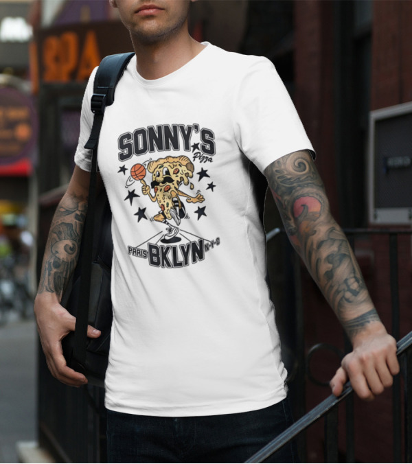 SONNY'S Pizza Basketball Paris BKLYN NY-0 T-Shirt