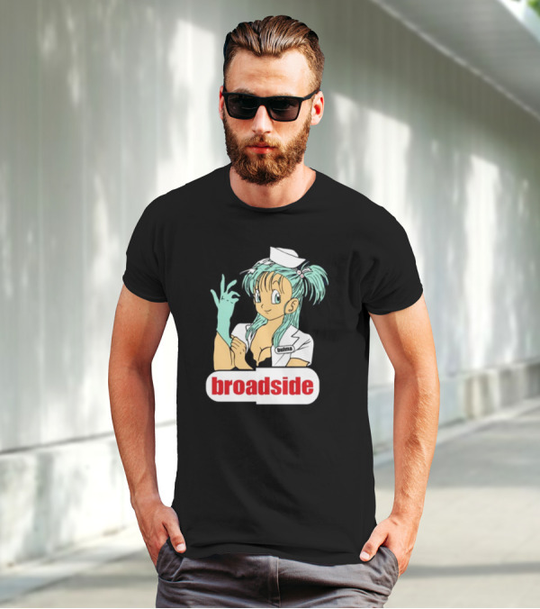 Bulma Broadside Nurse Anime Character With Glove And Cap T-Shirt