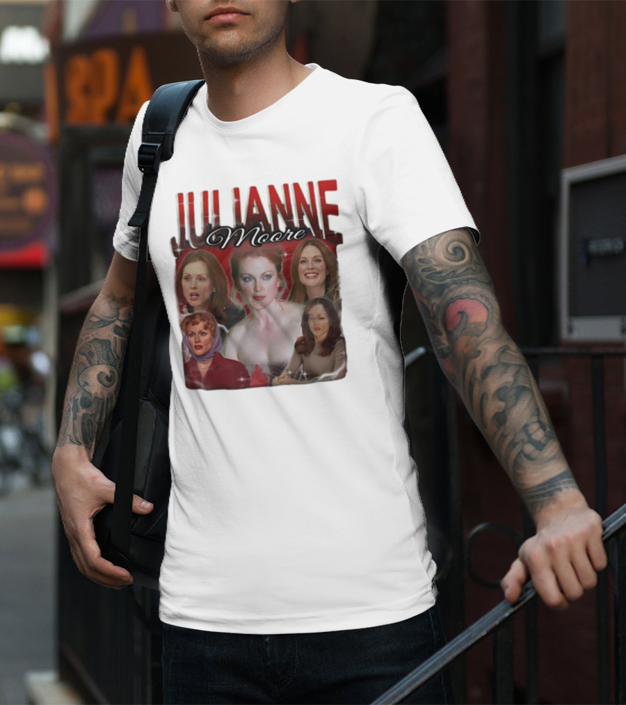 Cravemedia Julianne Moore Multi-Image Collage T-Shirt