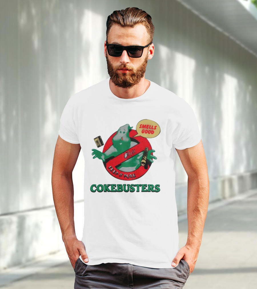 Homewardboundstore Cokebusters Keep'n Pure Smells Good Ghostbusters T-Shirt