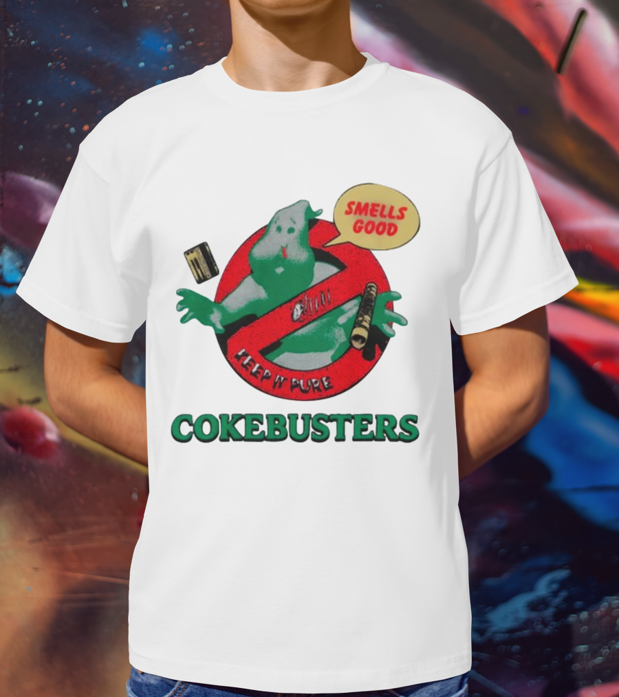 Homewardboundstore Cokebusters Keep'n Pure Smells Good Ghostbusters T-Shirt