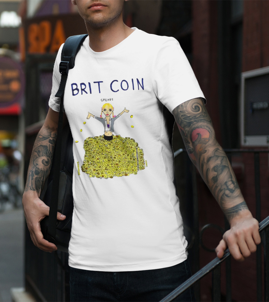 Dave Portnoy Brit Coin Spears Dancing In Gold T-Shirt