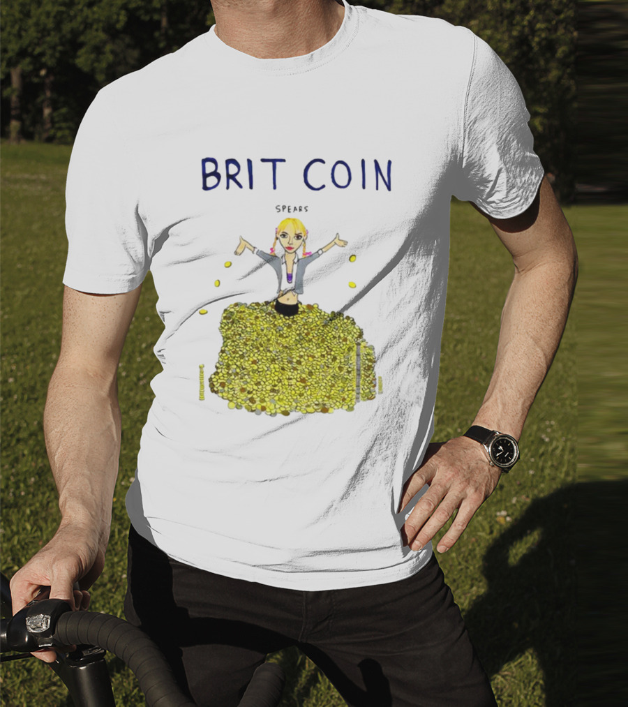 Dave Portnoy Brit Coin Spears Dancing In Gold T-Shirt