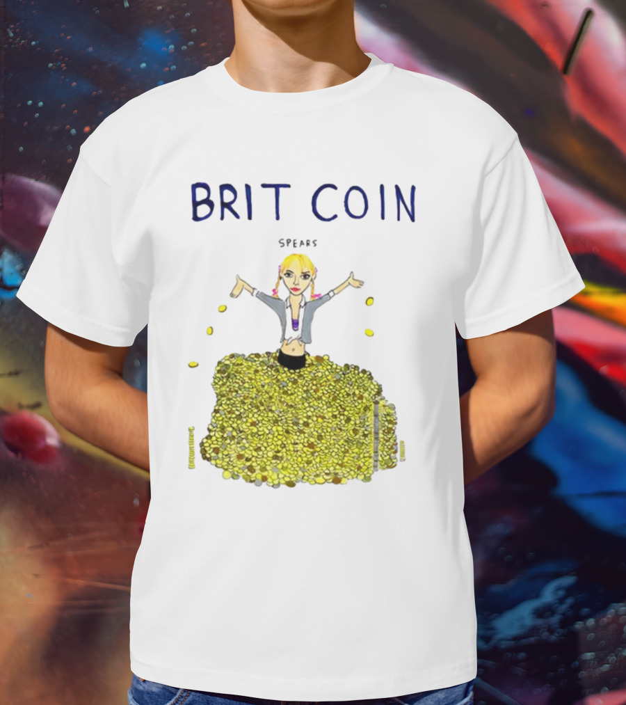 Dave Portnoy Brit Coin Spears Dancing In Gold T-Shirt
