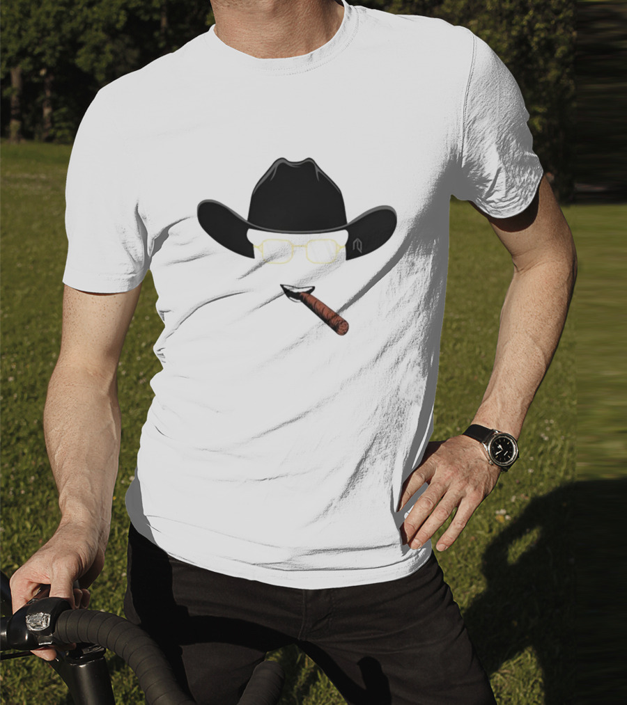 Cowboy Hat Sunglasses Cigar Iconic T-Shirt
