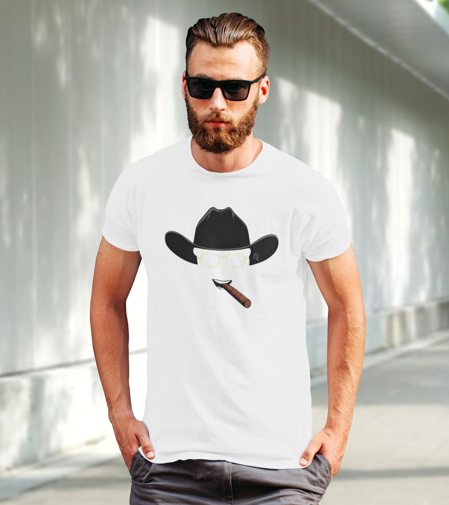 Cowboy Hat Sunglasses Cigar Iconic T-Shirt