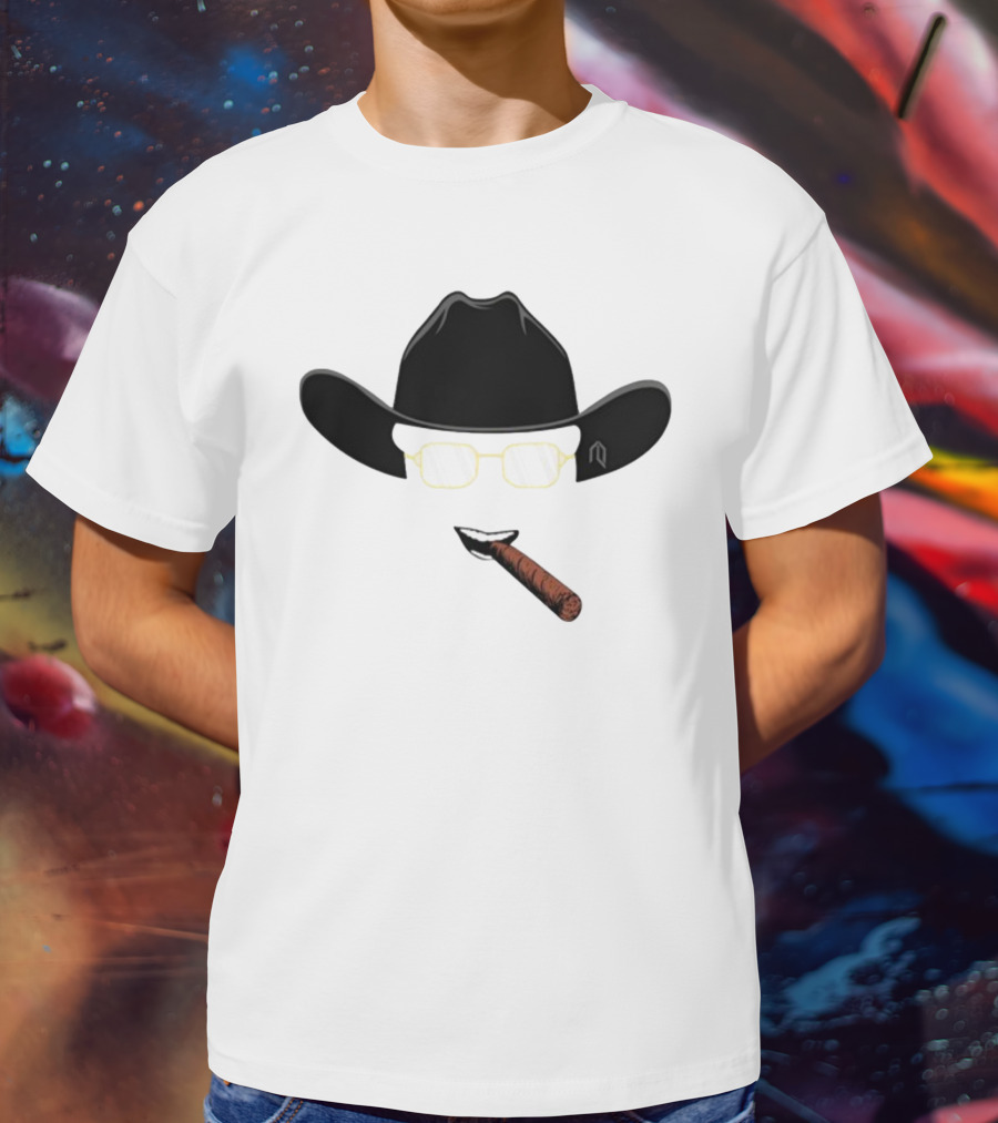 Cowboy Hat Sunglasses Cigar Iconic T-Shirt