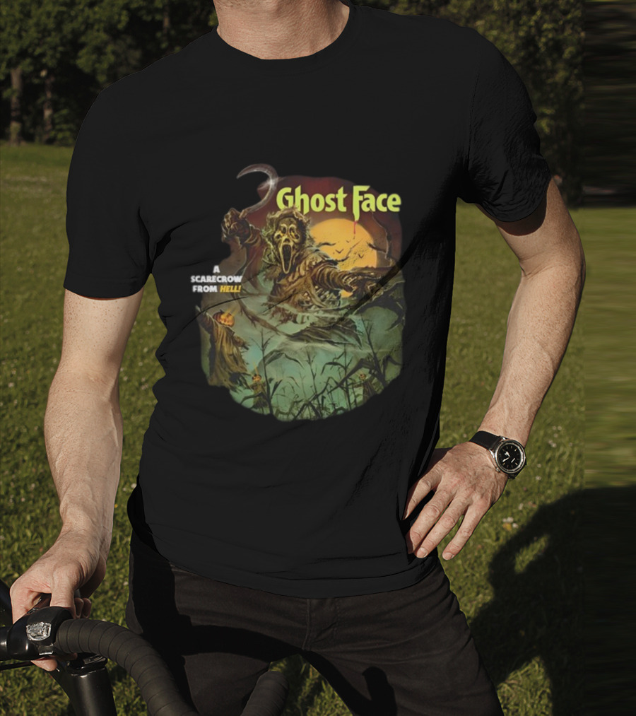 Ghost Face A Scarecrow From Hell Cavitycolors Glows In The Dark T-Shirt