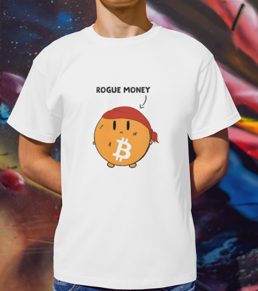Lina Seiche Bitcoin Rogue Money Icon With Red Bandana T-Shirt