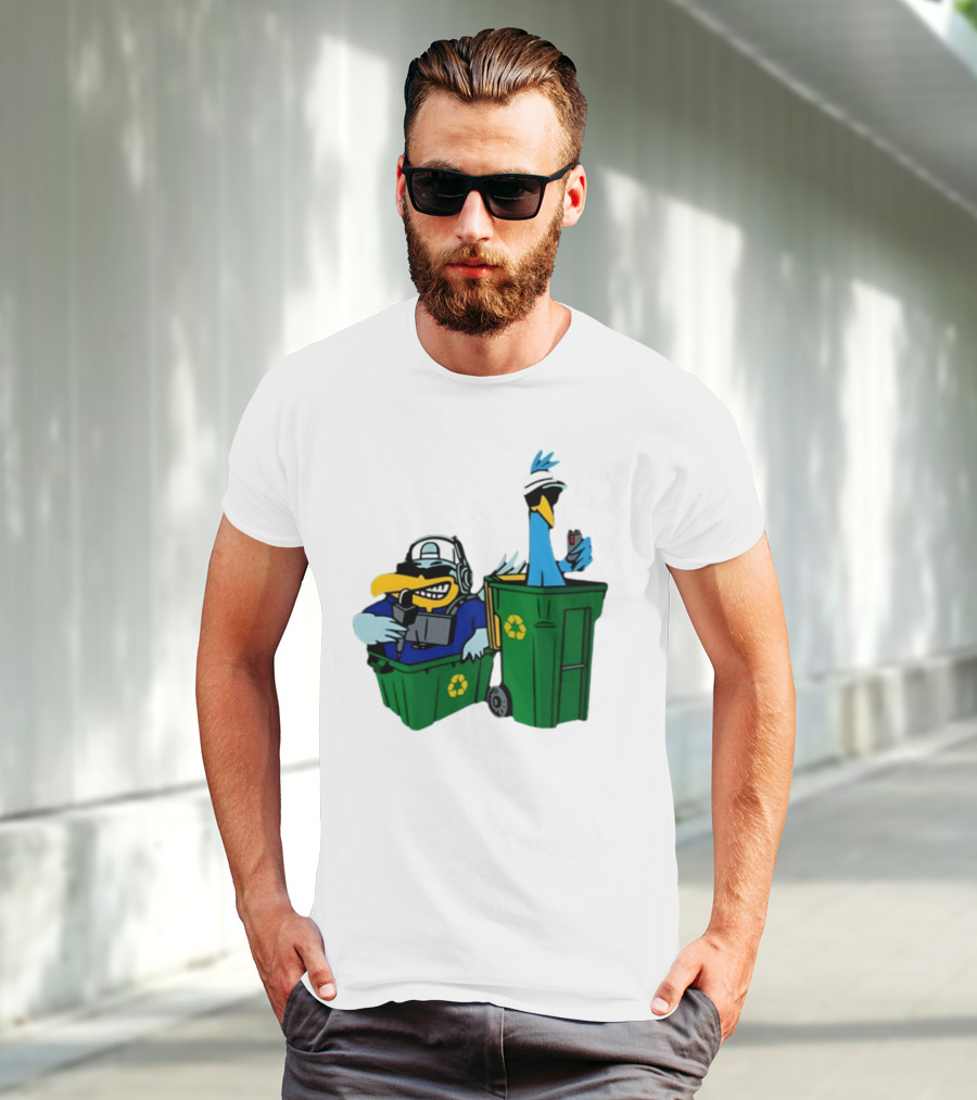 Birdie Juice People’s Birdies Recycling Bin Humor T-Shirt