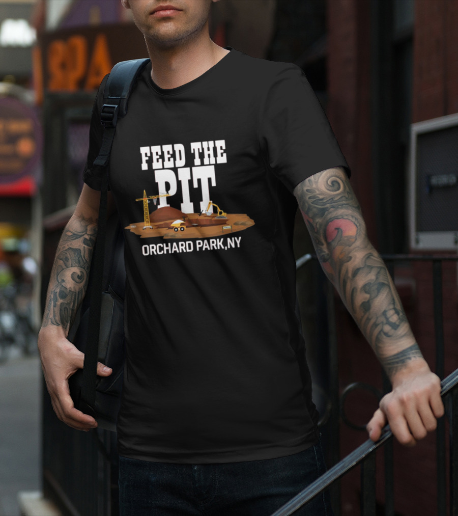 Feed The Pit Orchard Park NY Construction Scene T-Shirt