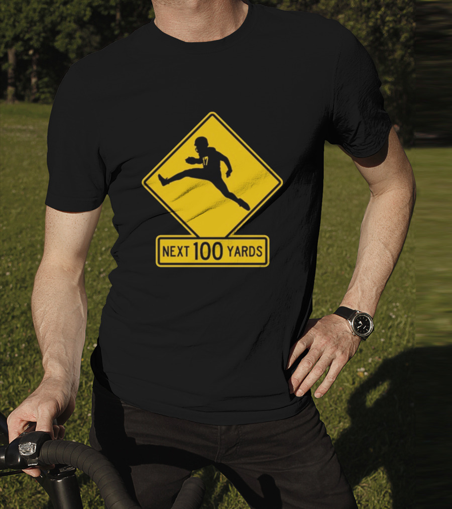 Quarterback Crossing 17 Next 100 Yards T-Shirt