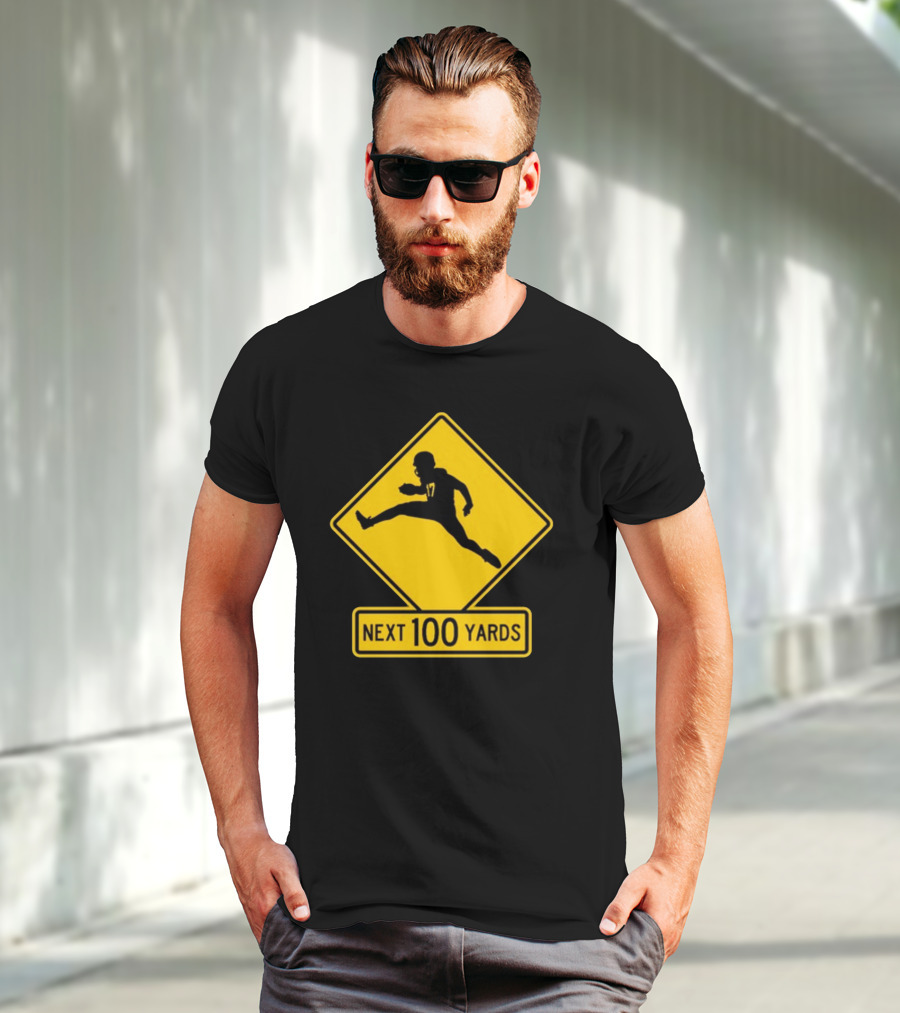 Quarterback Crossing 17 Next 100 Yards T-Shirt