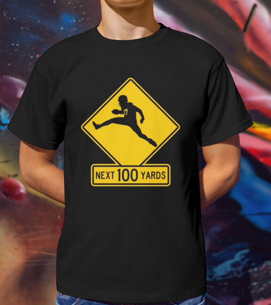 Quarterback Crossing 17 Next 100 Yards T-Shirt