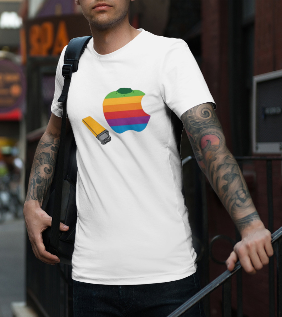 Apple Pipe Rainbow Logo Lighter T-Shirt