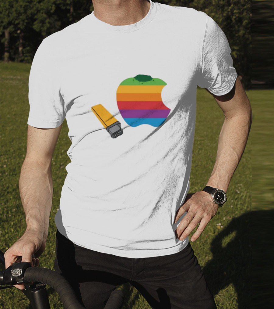 Apple Pipe Rainbow Logo Lighter T-Shirt