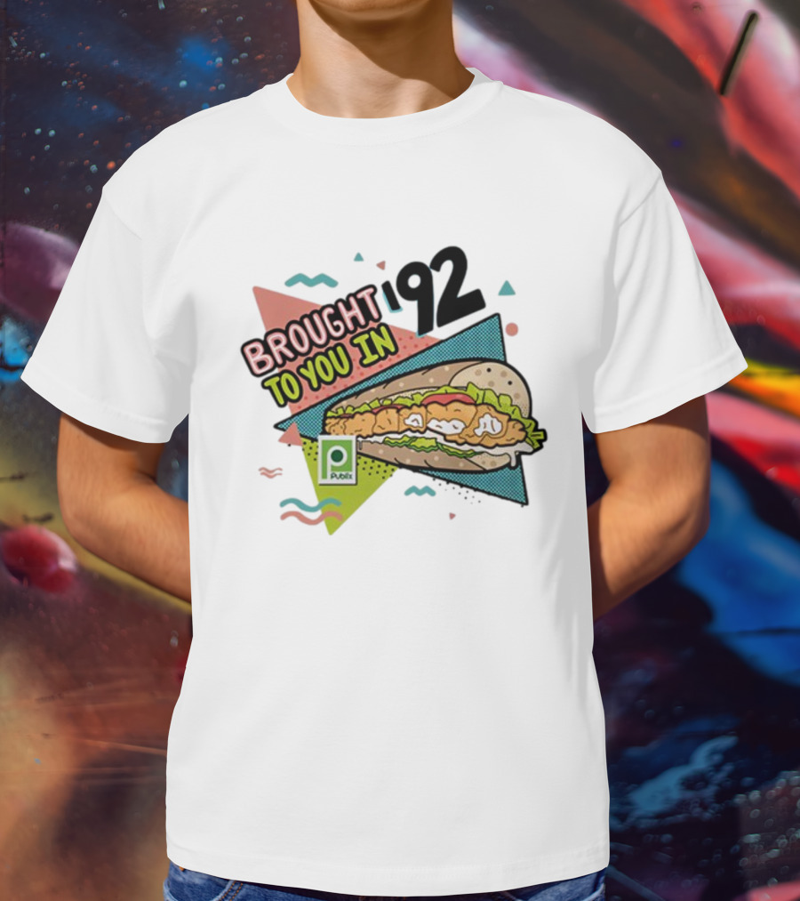 Brought 92 To You In Publix Sub Sandwich Pop Art Retro Graphics T-Shirt