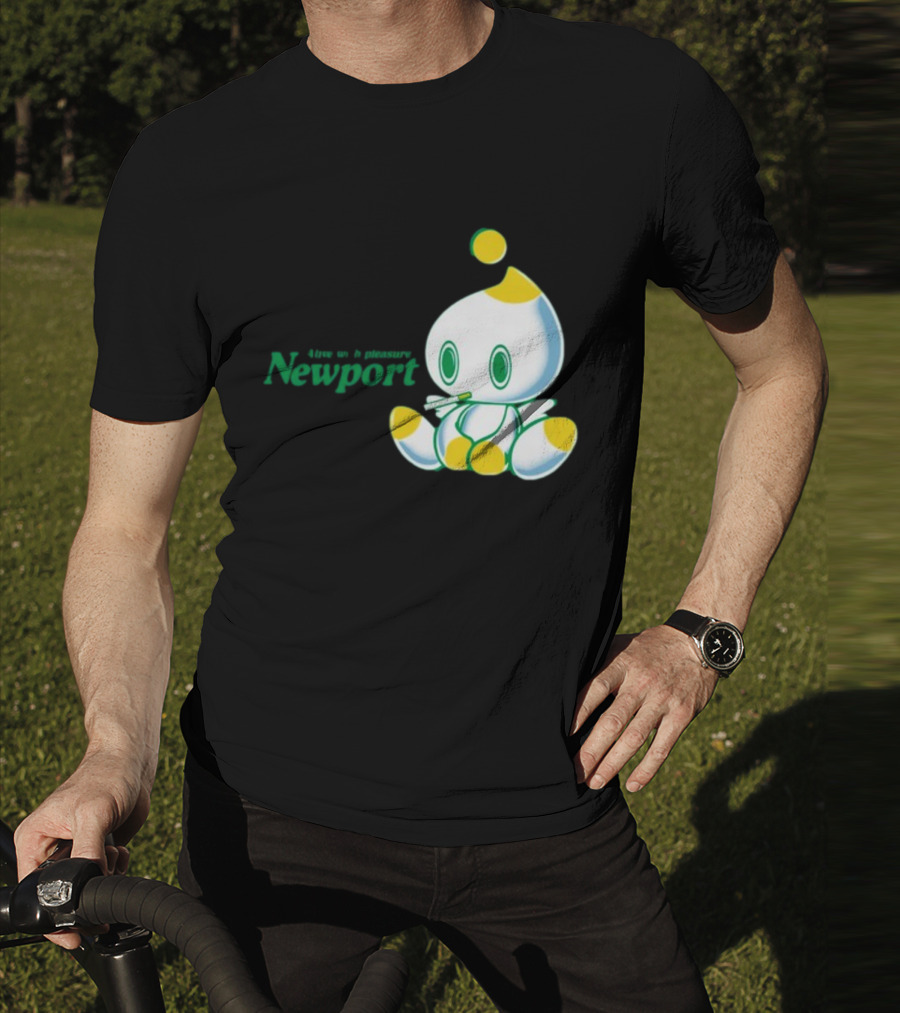 Newport Alive With Pleasure Cute Character Sitting T-Shirt